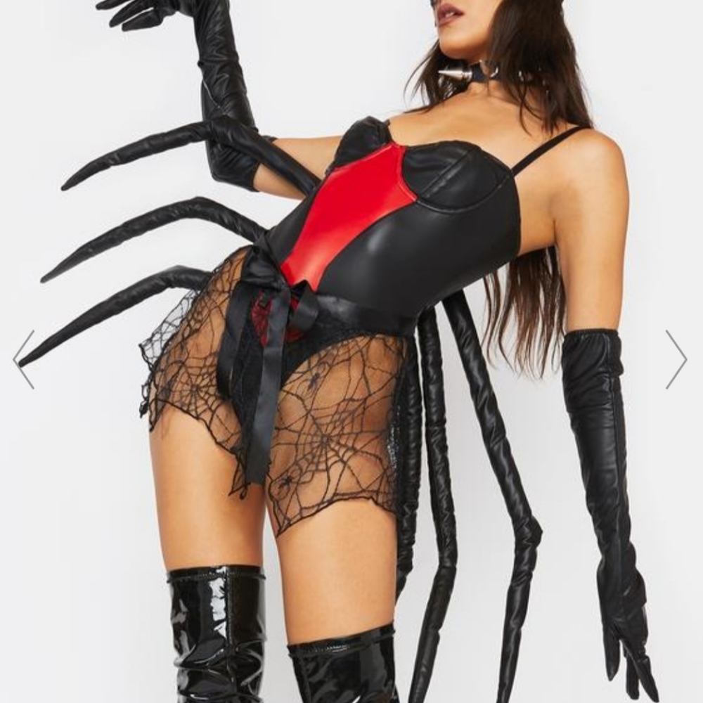 Black widow spider lingerie Halloween costume from Dolls Kill